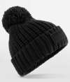 BB329 B329 Beechfield Toasty Patch Beanie Black colour image